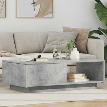 vidaXL Salontafel Beton Grijs 95 x 55 x 31 cm Bewerkt hout, Huis en Inrichting, Verzenden, Nieuw
