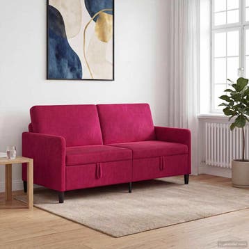 vidaXL Sofa met Opbergruimte Wijnrood 172 x 78 x 87 cm, Verzenden, Nieuw