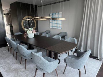 Knoll - Eero Saarinen - Stoel (6) - Walnoot