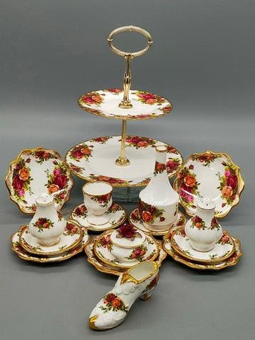 Eetservies - Royal Albert Old Country Roses Porzellan, Antiek en Kunst