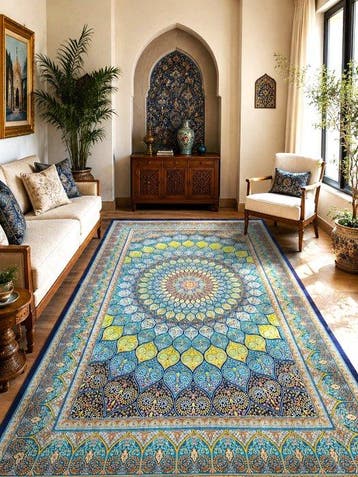 Tapis en soie de luxe d’Isfahan – fini à la main – tapis de, Nieuw