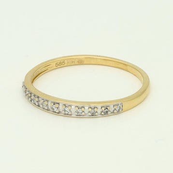 Ring - 18 karaat Geel goud Diamant (Natuurlijk), Handtassen en Accessoires, Ringen, Nieuw