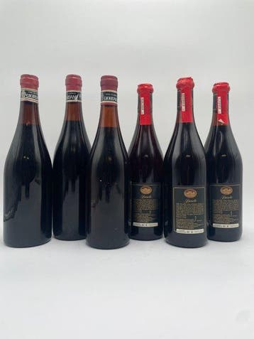 1966 , 1968, 1971 & 1984 x3 Giordano - Barolo - 6 Bouteilles, Verzamelen, Nieuw
