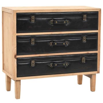 vidaXL Ladekast 80x36x75 cm massief vurenhout, Verzenden, Nieuw