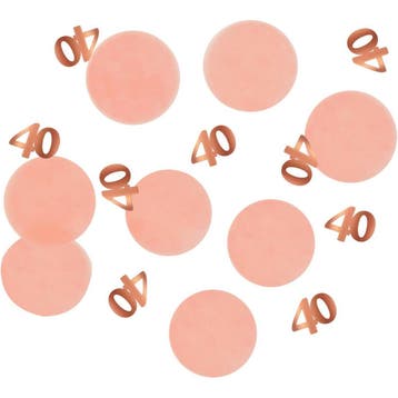 Tafelconfetti 40 Jaar Rose Goud 2,4cm 25gr, Verzenden