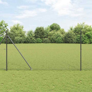 vidaXL gelast draadhek met grondpennen 25 x 1,5 m, Verzenden