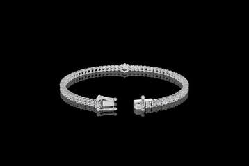 Bracelet de tennis - 14 carats Or blanc - 3.38ct. tw.