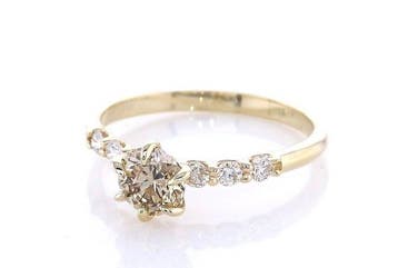 Zonder minimumprijs - Ring - 14 karaat Geel goud - 0.74ct.