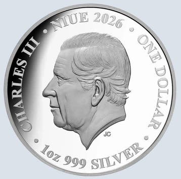 Niue. 1 Dollar 2026 American Lunar - Year of the Mustang -