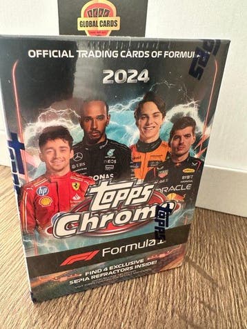 2024 Topps Chrome F1 F1 6 packs per box, 4 cards per pack, Nieuw