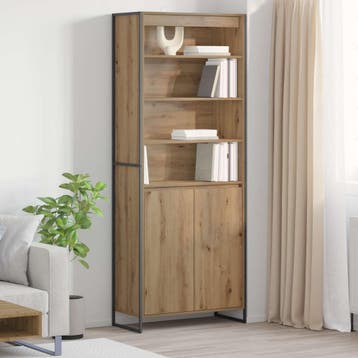 vidaXL Hoge Kasten Ambachtelijk Eiken 79 x 36 x 200 cm, Maison & Meubles, Armoires | Dressoirs, Verzenden