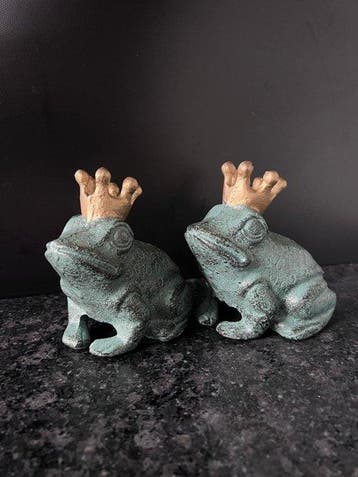 Decoratief ornament (2) - Set van twee kikkers