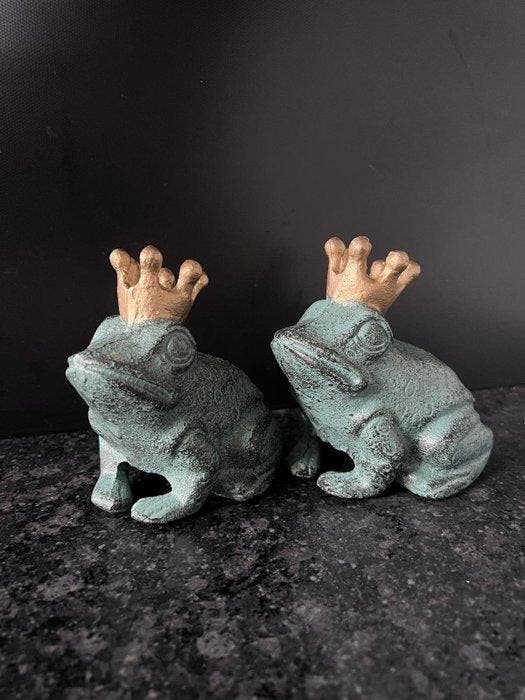 Decoratief ornament (2) - Set van twee kikkers, Antiquités & Art, Art | Objets design