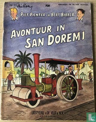 Piet Pienter en Bert Bibber - Avontuur in San Doremi - 1959, Boeken, Stripverhalen, Gelezen, Eén stripboek, Verzenden