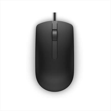 DELL MS116 USB optisch muis 1000 dpi zwart, Computers en Software, Muizen, Ophalen of Verzenden, Nieuw, Dell