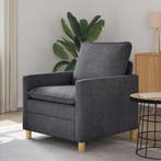 vidaXL bank / zetel Donkergrijs 76 x 81 x 87,5 cm Polyester, Verzenden, Nieuw