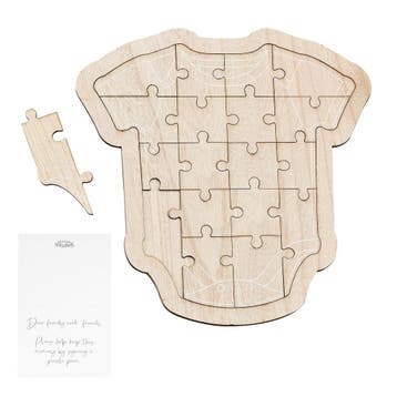 Gastenboek Puzzel Baby Hout 31cm, Verzenden, Nieuw
