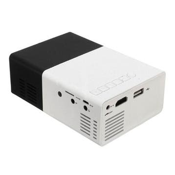 YG300 LED Projector - Mini Beamer Home Media Speler Zwart, Verzenden