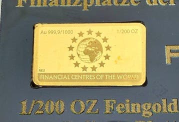 China. Gold bar Shanghai , oro 1/200 Oz (.999) (Zonder