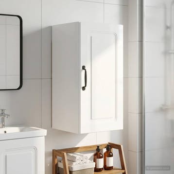 vidaXL Badkamer wandkast UTRECHT Hoogglans Wit 30 x 31 x 59, Verzenden
