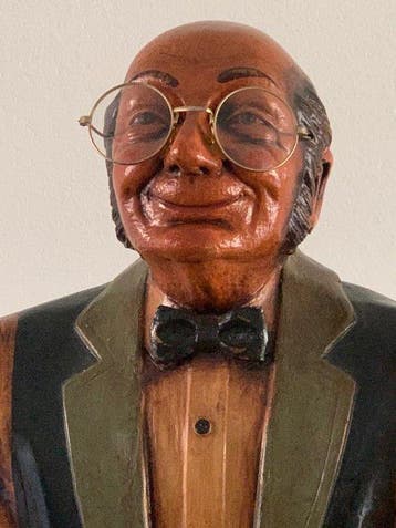 sculptuur, Ober met dienblad - 93 cm - polyresin - 2000