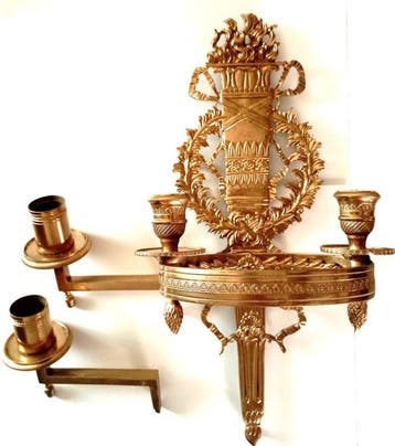 Reliëf, appliques louis xvi directoire - 339 mm - Verguld, Antiquités & Art