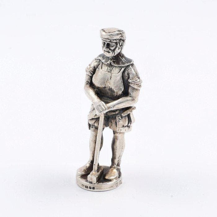 David Shaw nr. 006/125 - Beeldje - .925 zilver, Antiek en Kunst, Antiek | Zilver en Goud