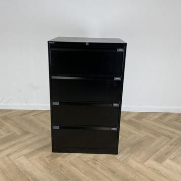 Bisley dossierkast vv 4 lades en sleutel (hxbxd) 130x80x62, Huis en Inrichting, Gebruikt, Metaal