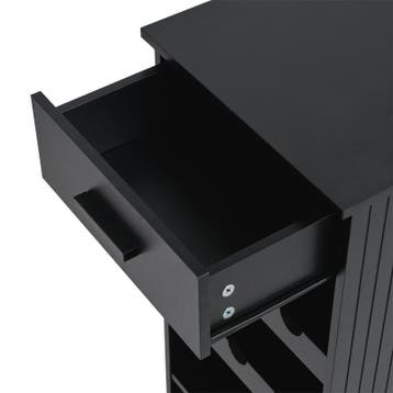 Desserte de cuisine avec porte-bouteilles - noir - 70 x 35 x, Maison & Meubles, Verzenden, Neuf