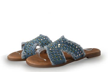 Ann Rocks Slippers in maat 40 Blauw, Kleding | Dames, Schoenen, Slippers, Ann Rocks, Zo goed als nieuw, Verzenden