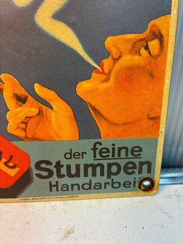 Emaille bord – OPAL Stumpen – sigaren reclame – vintage –, Verzamelen, Nieuw