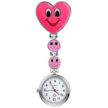 Fako - Verpleegstershorloge - Hart Smile - Roze, Verzenden, Nieuw