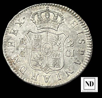 Spanje. Fernando VII. 2 Reales 1811 - Cádiz CI