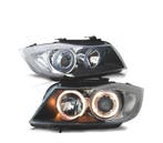 PHARES BMW E90 E91 05-08 ANGEL EYES HALOGÈNE FOND NOIR, Verzenden