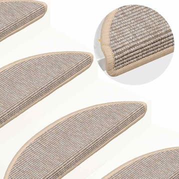 vidaXL Trapmatten 15 st 56x17x3 cm Zilver Halfrond, Doe-het-zelf en Bouw, Ladders en Trappen, Verzenden, Nieuw