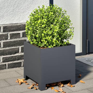 vidaXL Plantenbakken 2 st 30x30x30 cm staal antracietkleurig, Verzenden, Nieuw