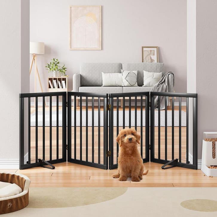 Hondenhek Bamboe Zwart 4-panelen | Retour deal | 34% korting, Dieren en Toebehoren, Honden-accessoires, Zo goed als nieuw, Verzenden