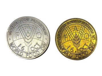 Afghanistan. World Food Day. 500 (Silver) & 5 Afghanis 1981
