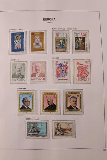 Europe unifiée CEPT 1980/1986 - Collection complète dans, Gestempeld