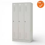 Kledingkast 3-deurs - 180x87x50 cm - Grijs, Ophalen of Verzenden, Kast