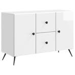 vidaXL Dressoir met lade Hoogglans Wit 89 x 34,5 x 60 cm, Maison & Meubles, Verzenden