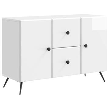 vidaXL Dressoir met lade Hoogglans Wit 89 x 34,5 x 60 cm, Verzenden, Nieuw