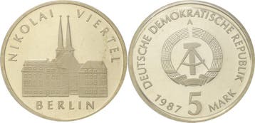 10 Mark 1987 Kurs- en Gedenkmunten, Verzenden, België
