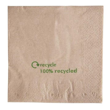Gerecyclede servetten van kraftpapier | 2000 stuks | 2, Verzenden, Nieuw in verpakking