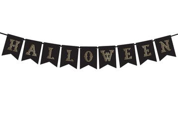 Oranje Halloween Banner 1,75m, Verzenden, Nieuw