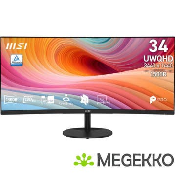 MSI PRO MP341CQ E12 34  WQHD 120Hz Curved VA Monitor, Verzenden