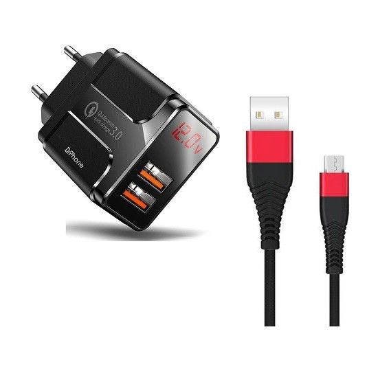 DrPhone ACC02 18W Thuislader - 2x USB 3.0 Qualcomm USB, Telecommunicatie, Mobiele telefoons | Telefoon-opladers, Nieuw, Verzenden