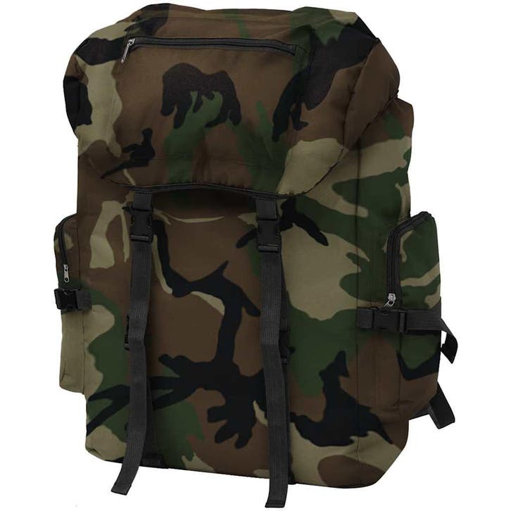 vidaXL Rugzak legerstijl 65 L camouflage, Handtassen en Accessoires, Tassen | Rugtassen, Nieuw, Verzenden