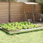 vidaXL Slakkenhekje Zilver 100 x 3,5 x 25 cm Roestvrij staal, Tuin en Terras, Verzenden, Nieuw