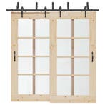 vidaXL Doos met onderdelen voor schuifdeur 213,5 cm staal, Doe-het-zelf en Bouw, Hang- en Sluitwerk, Verzenden, Nieuw